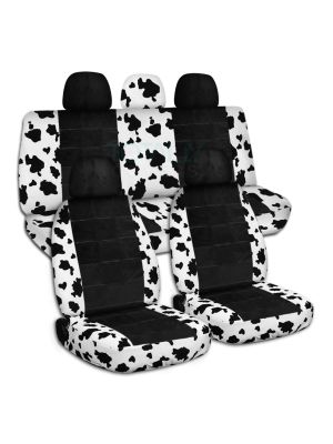 Cow print car seat covers shop