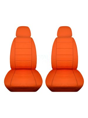 Orange leather seat covers store