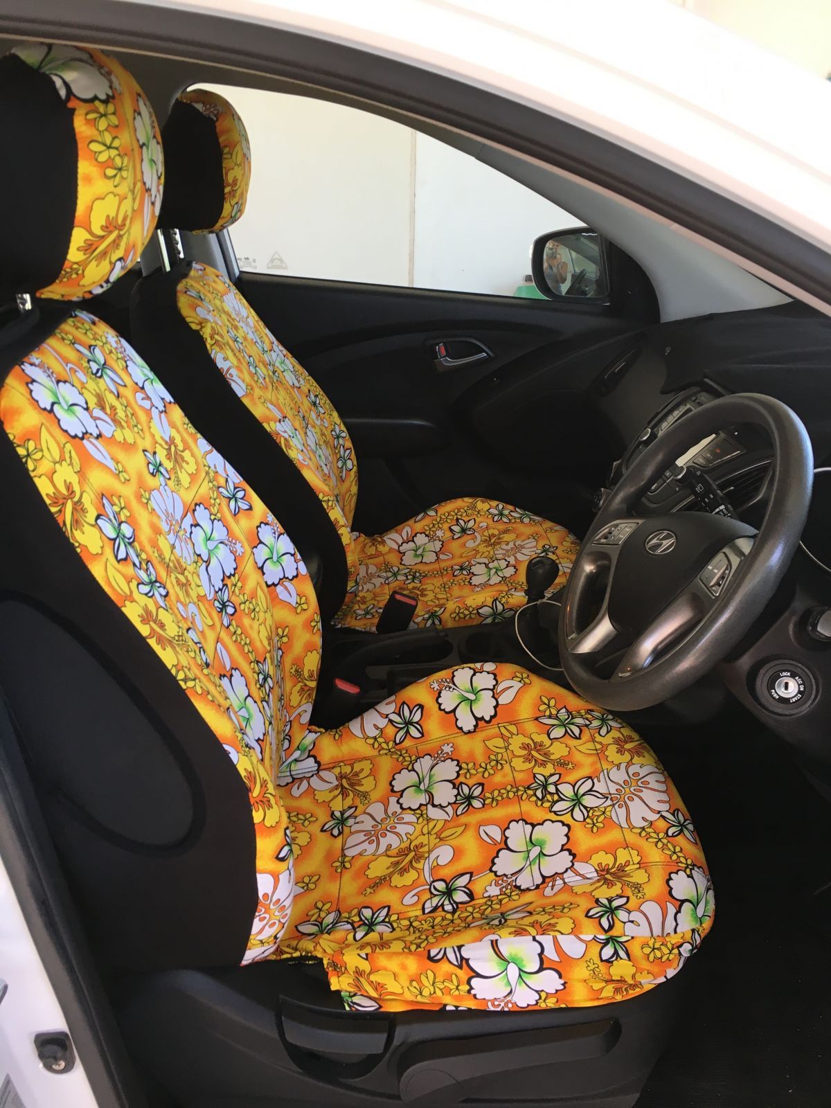XYZCANDO Aztec Sunflower Car Accessories Front Rear Seat Cover Set